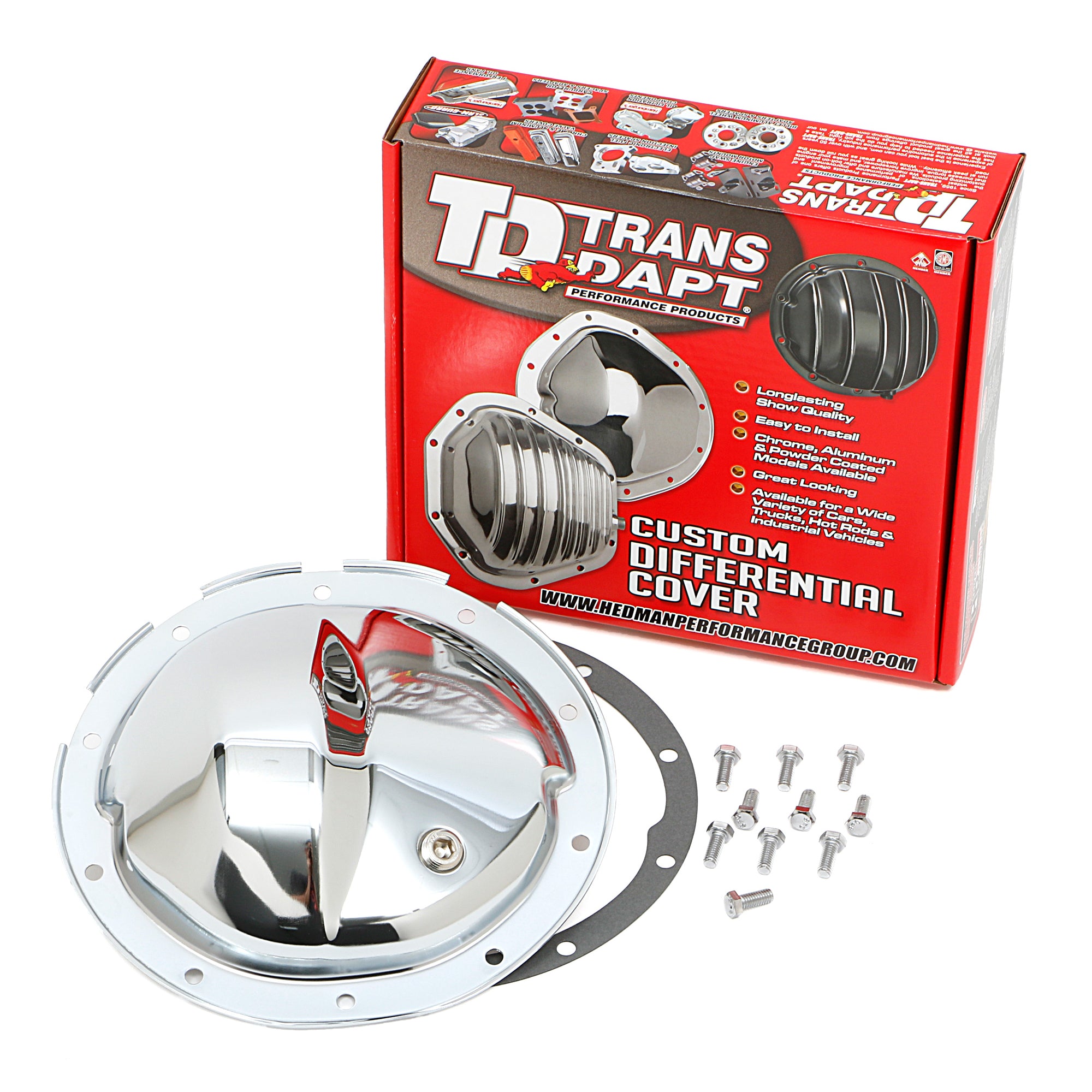 Trans-Dapt Differential Cover Kit - Chrome - 8.5 in - GM 10-Bolt