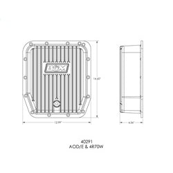 B&M Deep Sump Transmission Pan Adds 3.0 qt Capacity Aluminum Natural - AOD/AODE/4R70W