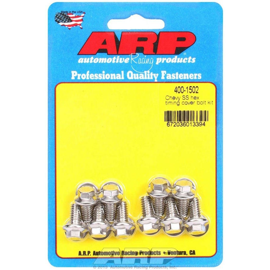 ARP Stainless Steel Timing Cover Bolt Kit - All Chevy V8 - Hex