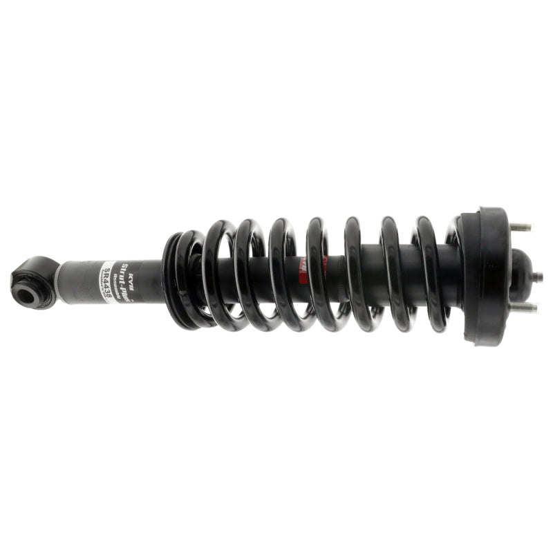 KYB Strut-Plus Twin-Tube Strut - Black Boot Included - Steel - Black Paint - Front - Ford Fullsize SUV 2007-13