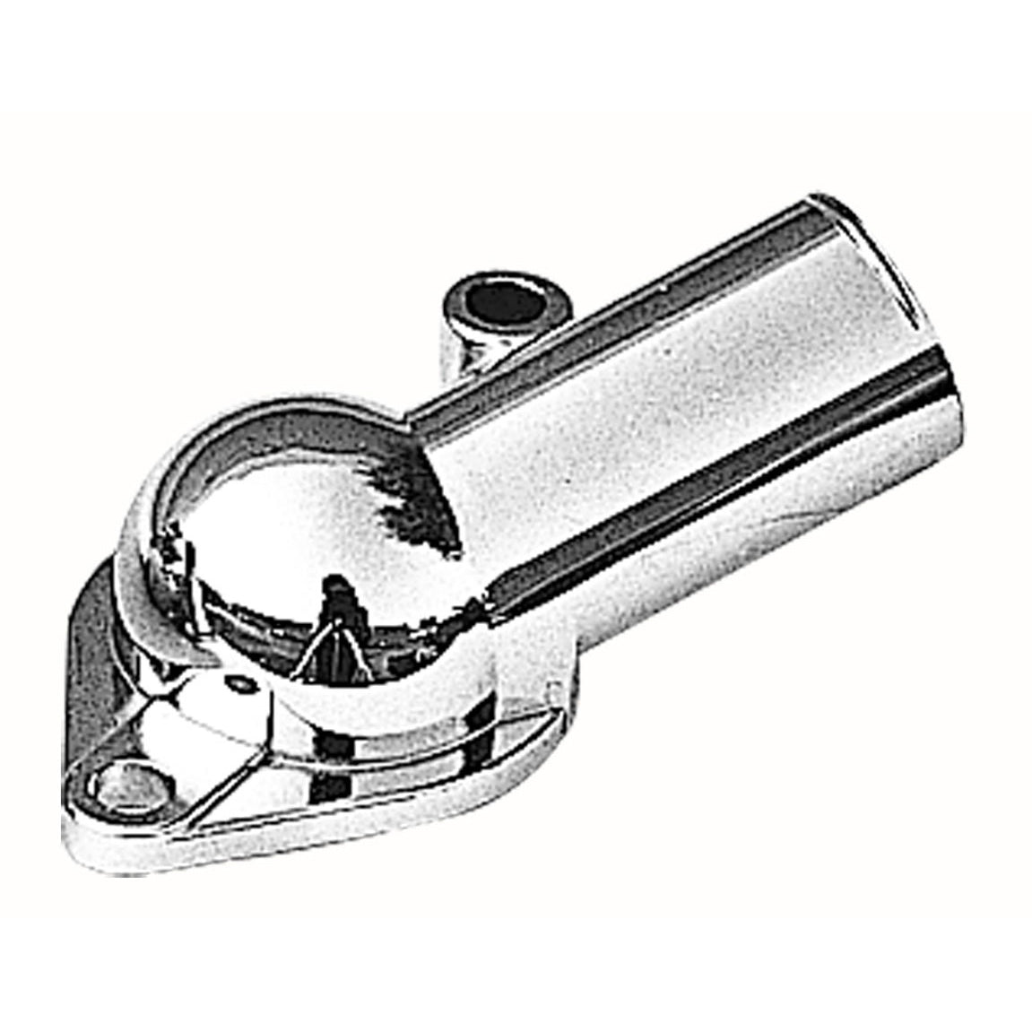 Trans-Dapt 75 Degree Water Neck - 1-1/2 in ID Hose - O-Ring - Chrome - Chevy V8