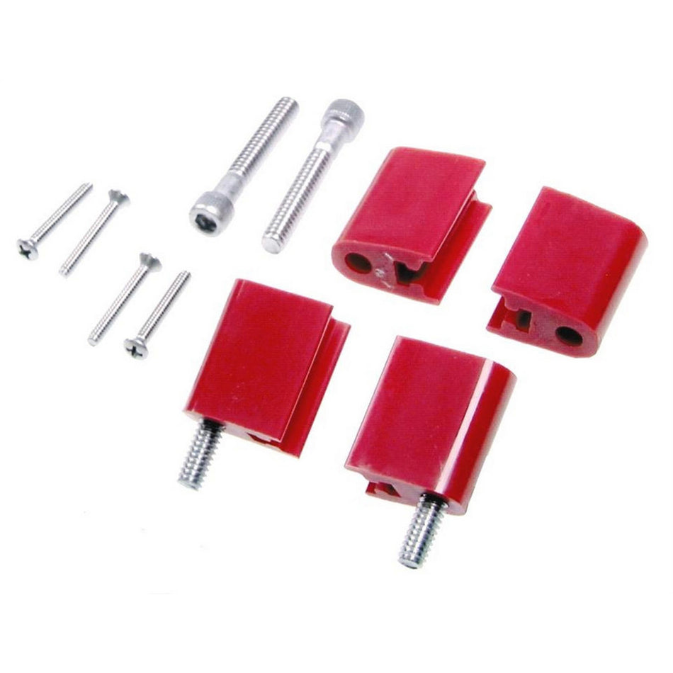Taylor Spark Plug Wire Separator Bracket - Vertical, Red (SB Chevy, Chrysler)