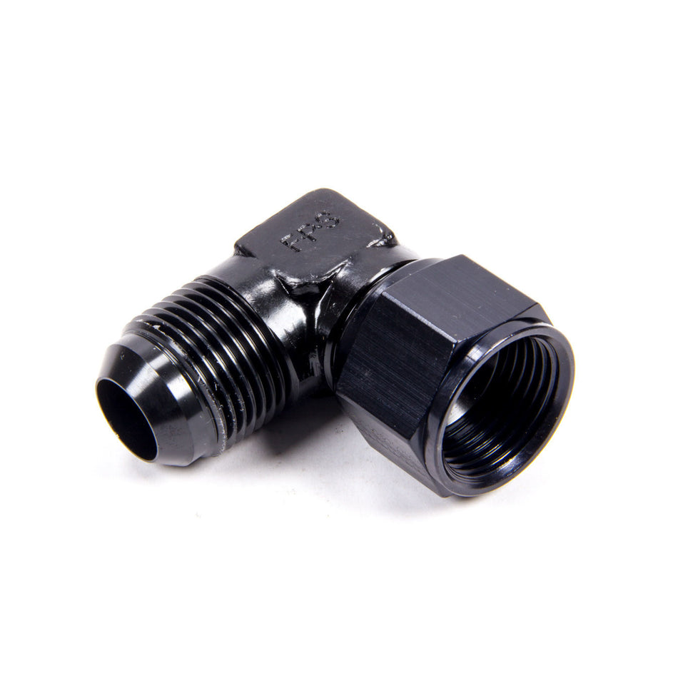Fragola Adapter Fitting - 90 Degrees - 16 AN Female to 12 AN Male - Aluminum - Black
