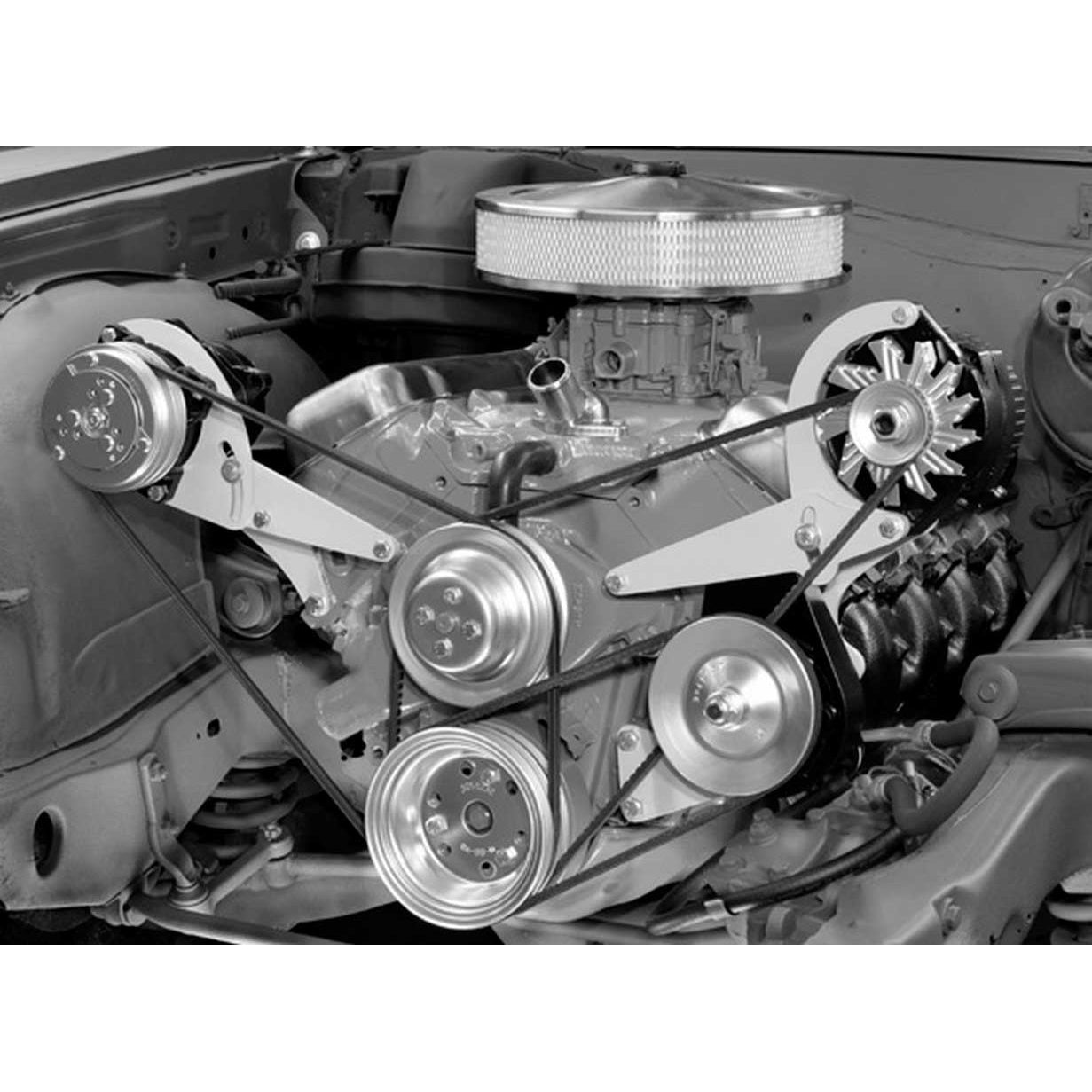 Alan Grove Components Alternator / Power Steering Bracket - BB Chevy - Short Water Pump - LH
