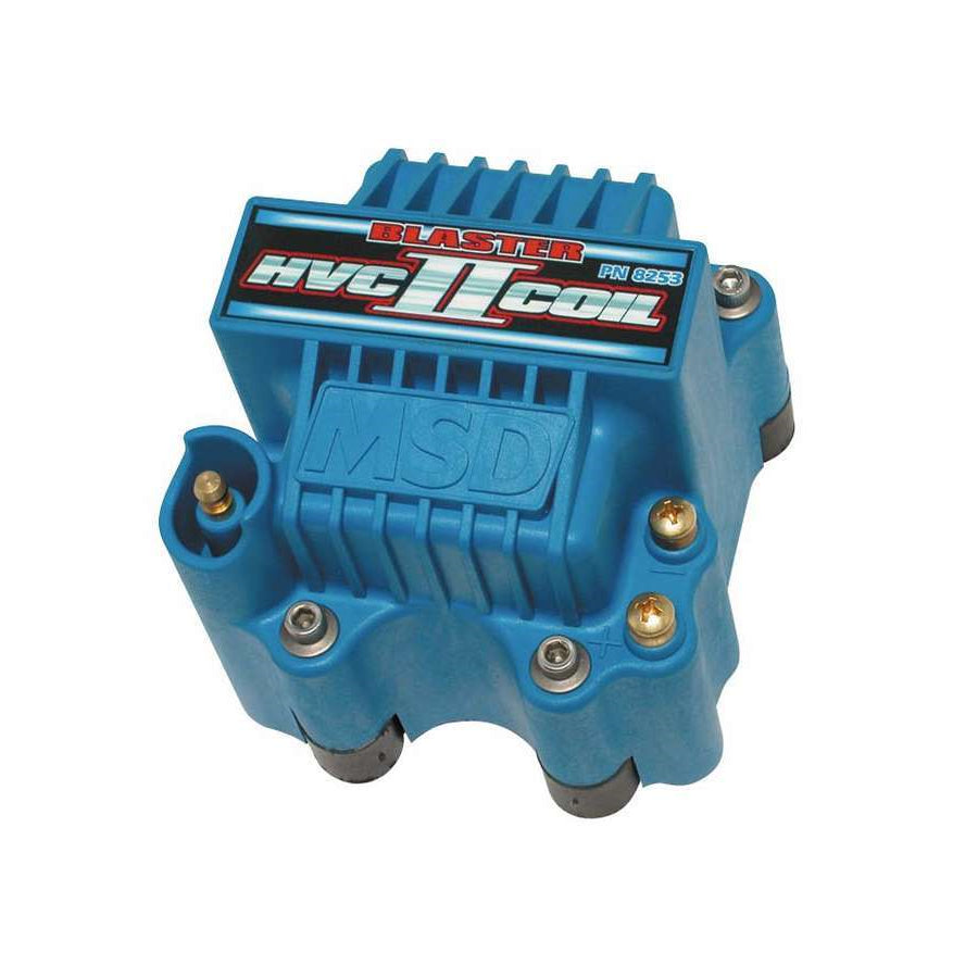 MSD Blaster HVC-2 Ignition Coil - E-Core - Square - Epoxy - Blue - 44000 V