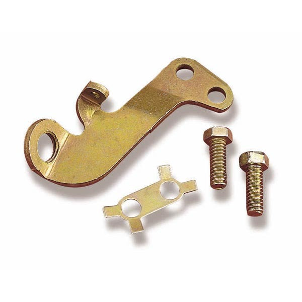 Holley Carb Solenoid Bracket - Dashpot - Dual Mounting Hole - Cadmium - Holley 4160 Carburetors