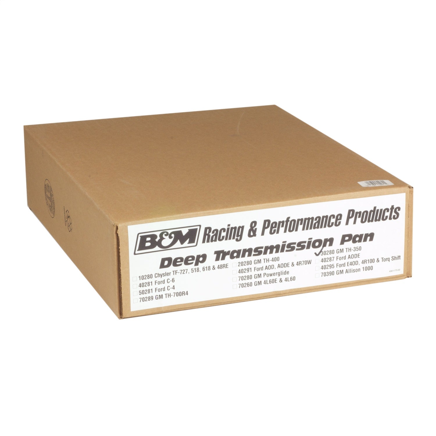 B&M Transmission Cast Deep Pan, Brushed Finish GM TH-350 and TH-250 Automatic Transmissions