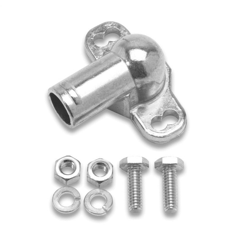 Edelbrock 90 Degree Air Cleaner PCV Fitting 2" Length 3/4" Hose Barb Aluminum - Natural
