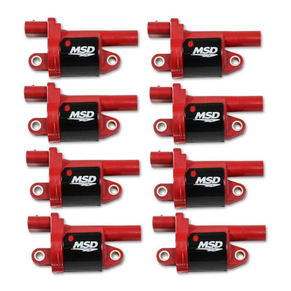 MSD Coil Red Round GM V8 2014-Up 8 Pack