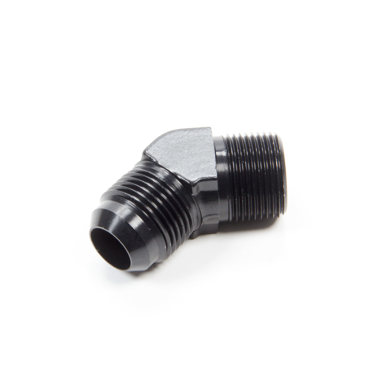 Aeroquip Black Aluminum 45 -12 AN to 3/4" NPT Adapter
