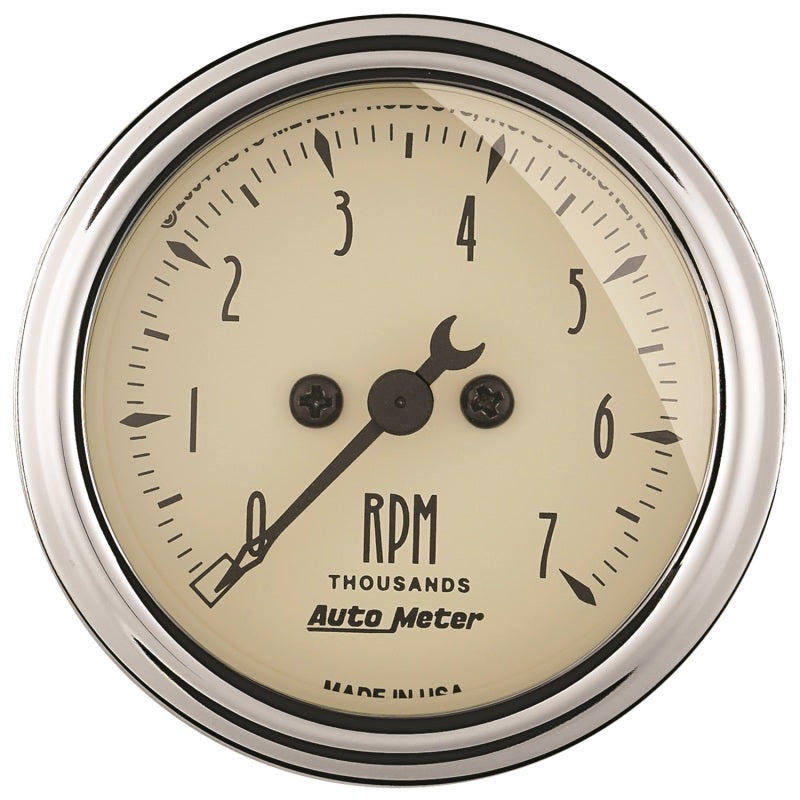 Auto Meter Antique Beige Electric Tachometer - 2-1/16"