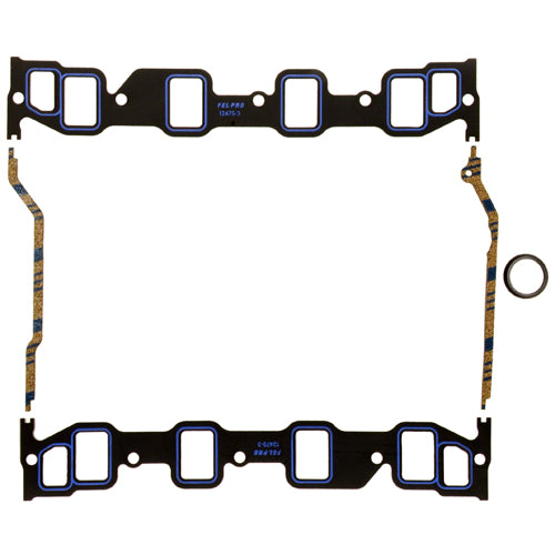 Fel-Pro Printoseal Intake Manifold Gasket - 0.065 in Thick - 1.4 x 2.1 in Rectangular Port - Steel Core Laminate - Ford FE-Series