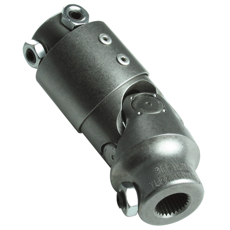 Borgeson Vibration Damper Steering Universal Joint 3/4-30" Spline to 3/4" Double D Steel Natural