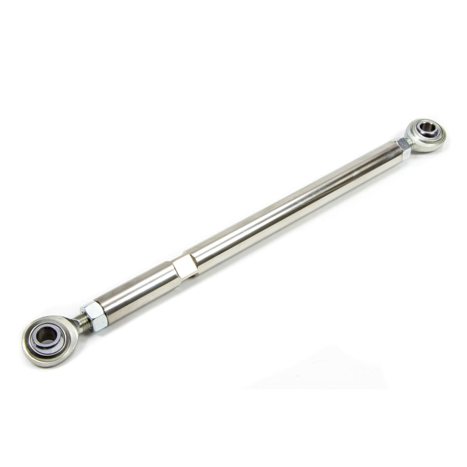 March Performance 10-5/8 to 12-1/8" Long Adjustment Rod 3/8" Mounting Hole Chromoly Rod Ends Stainless - Polished