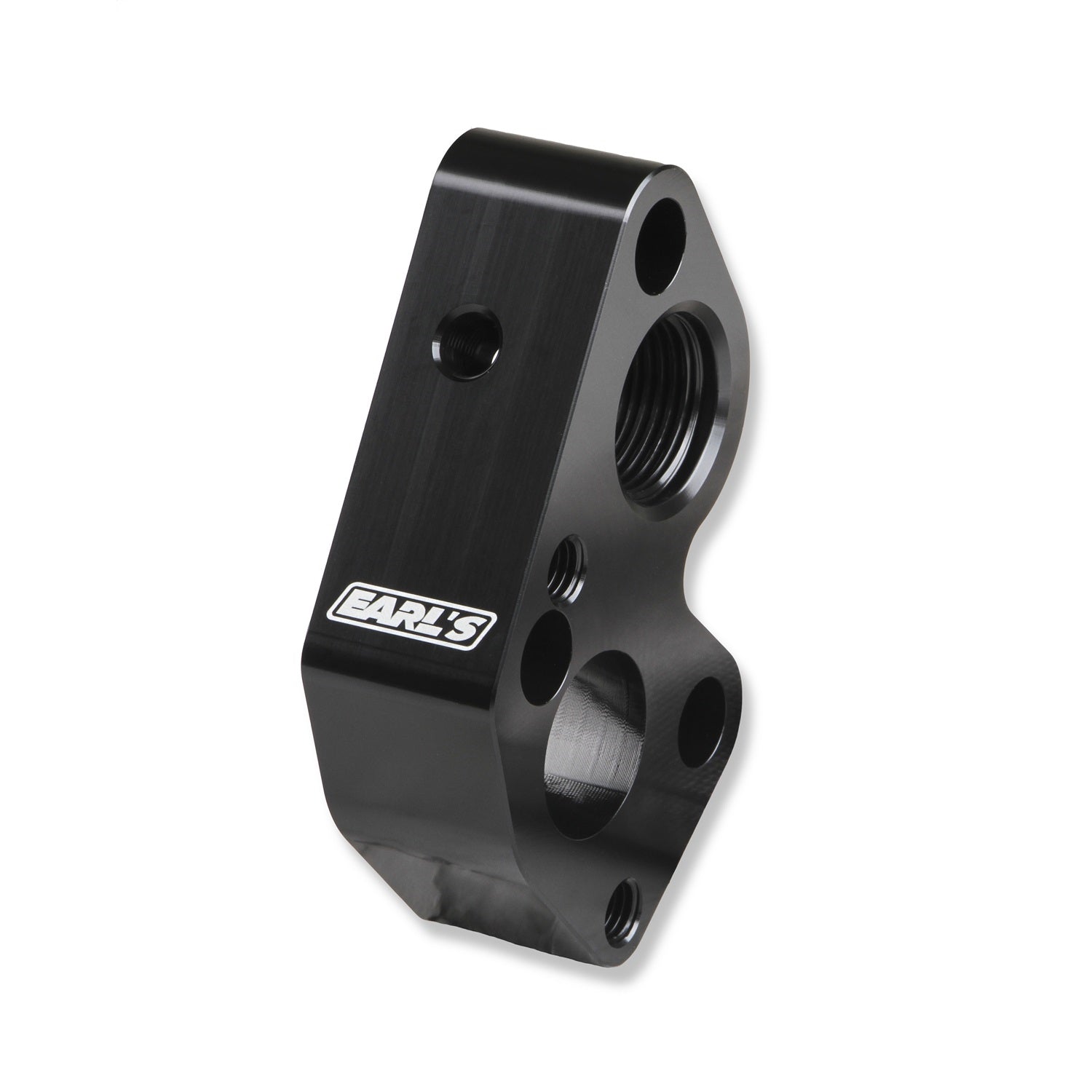 Earl's Water Pump Spacer - 1/8" NPT Port - Gaskets/Hardware Included - Aluminum - Black - Big Block Chevy - GM LS-Series