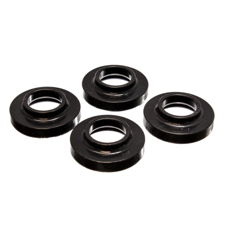 Energy Suspension Hyper-Flex Front / Rear Coil Spring Isolator - 3/4 in Lift - Black - Jeep 1984-2006 - Set of 4