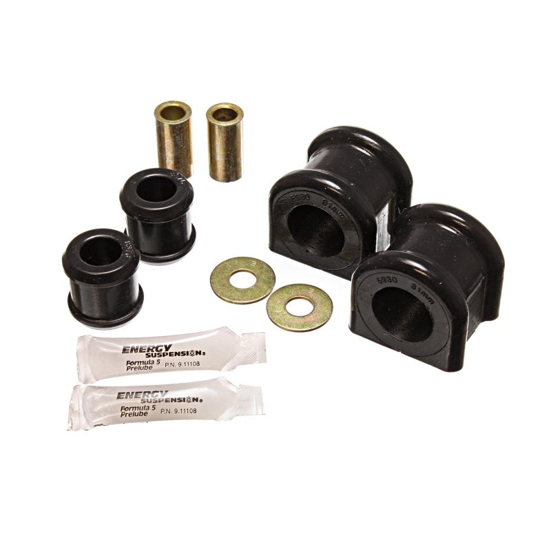Energy Suspension Hyper-Flex Sway Bar Bushing Front 31 mm Bar Steel/Polyurethane - Zinc Oxide/Black