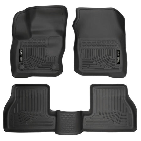 Husky Liners WeatherBeater Front/Rear Floor Liner - Black - Ford Focus 2016-18 (Pair)