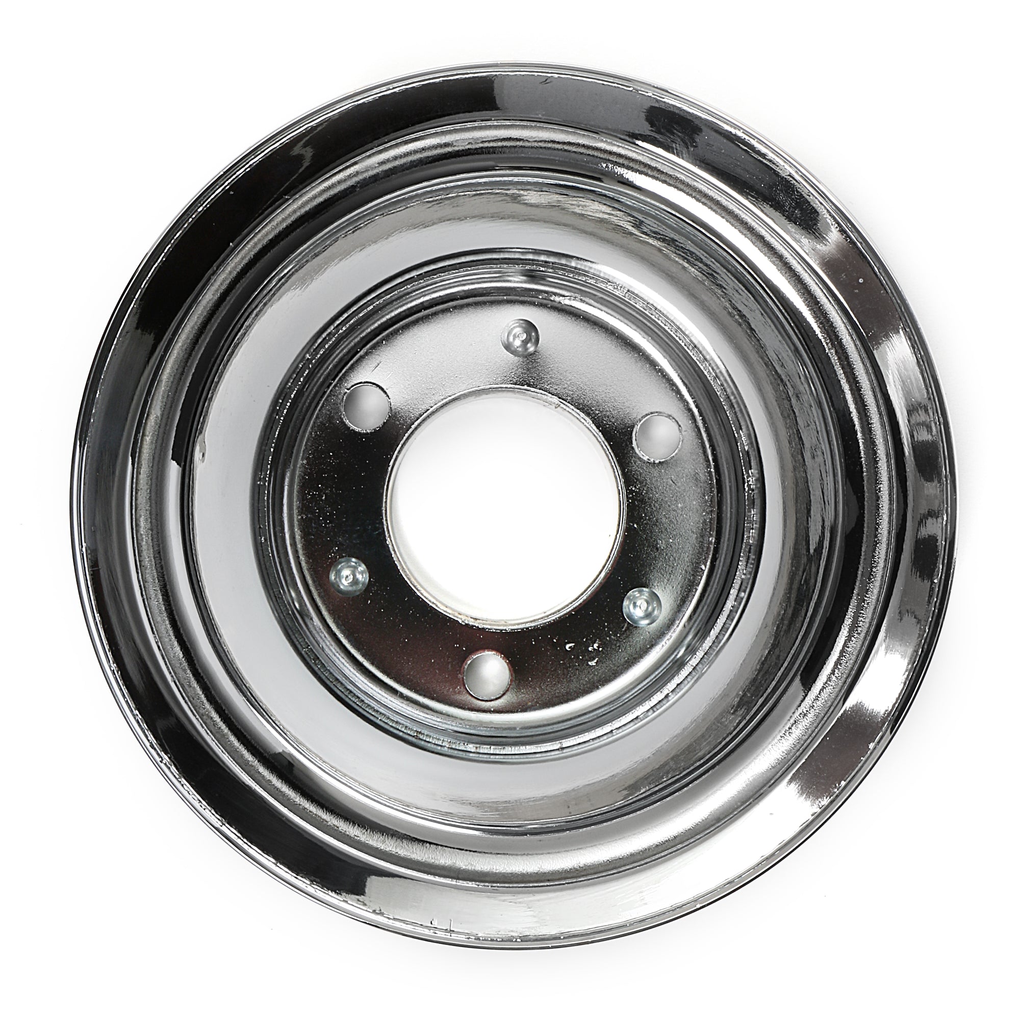 Trans-Dapt V-Belt 3 Groove Crankshaft Pulley - 7.8 in Diameter - Chrome - Long Water Pump - Big Block Chevy