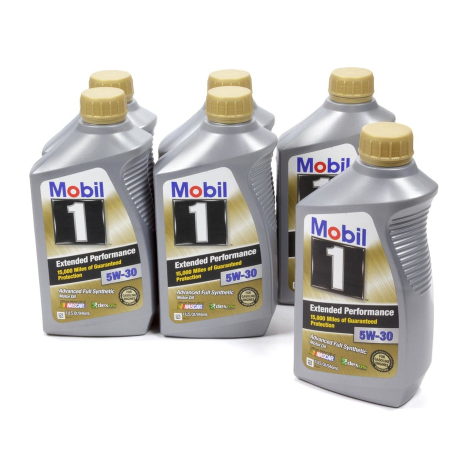 Mobil 1 Extended Performance Motor Oil 5W30 Synthetic 1 qt - Set of 6