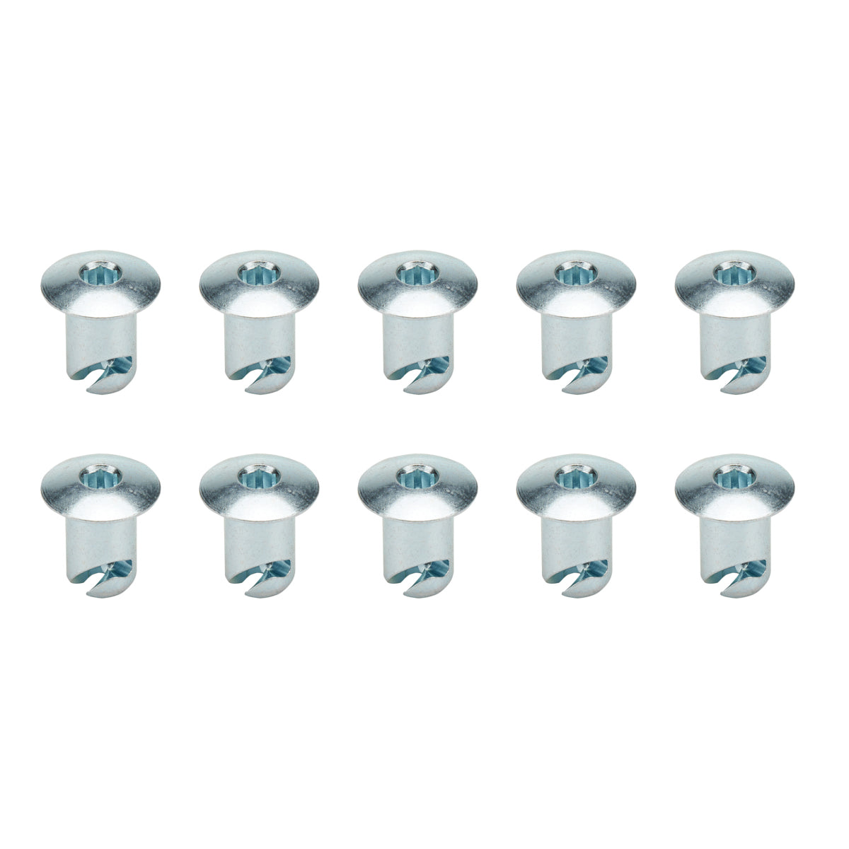 Ti22 Oval Head Steel Quick Turn Fastener - Hex Drive - 7/16 x 0.500 in Body (Set of 10)