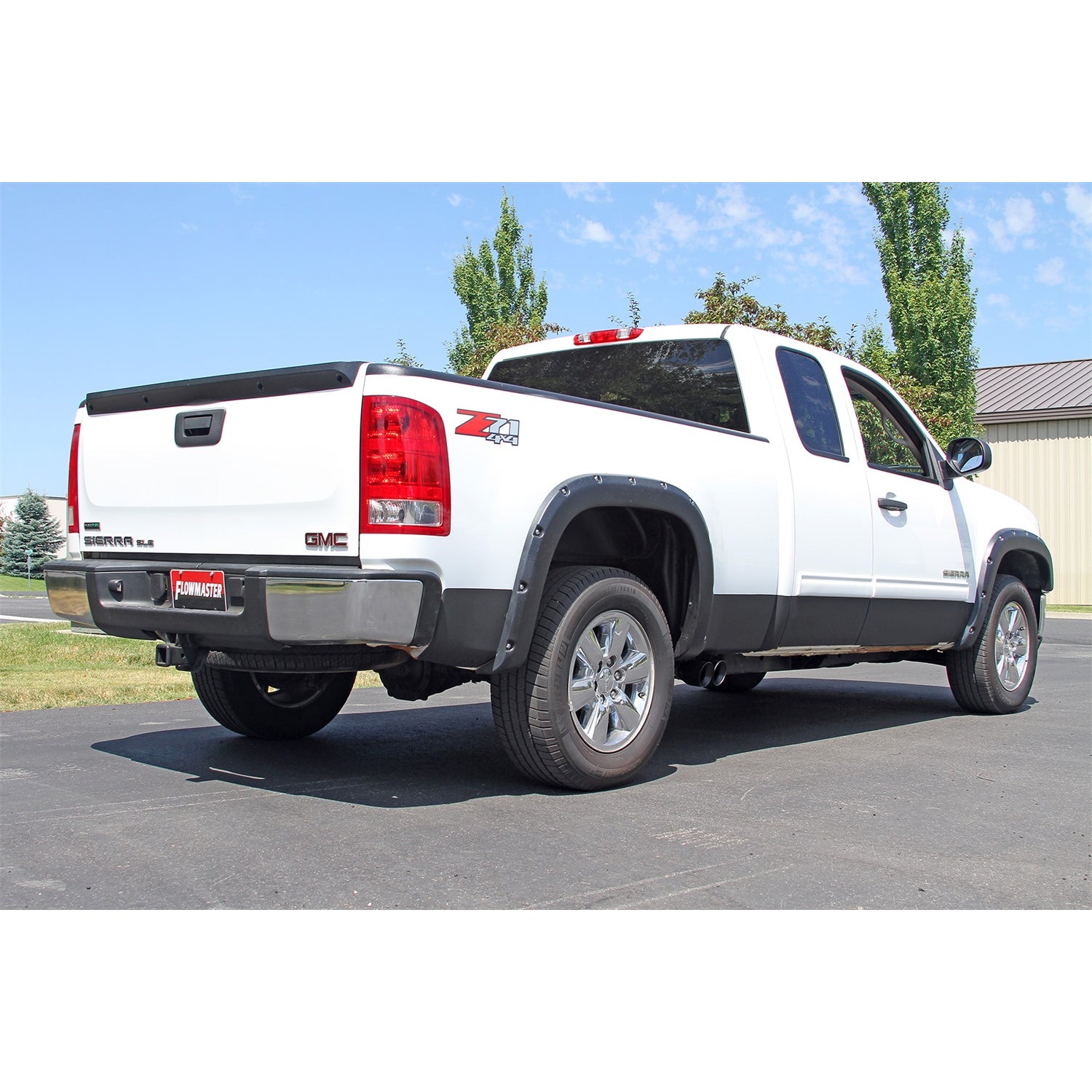 Flowmaster FlowFX Exhaust System - Cat-Back - 2-1/2" Diameter - Side Exit - Dual 4" Black Tips - Stainless