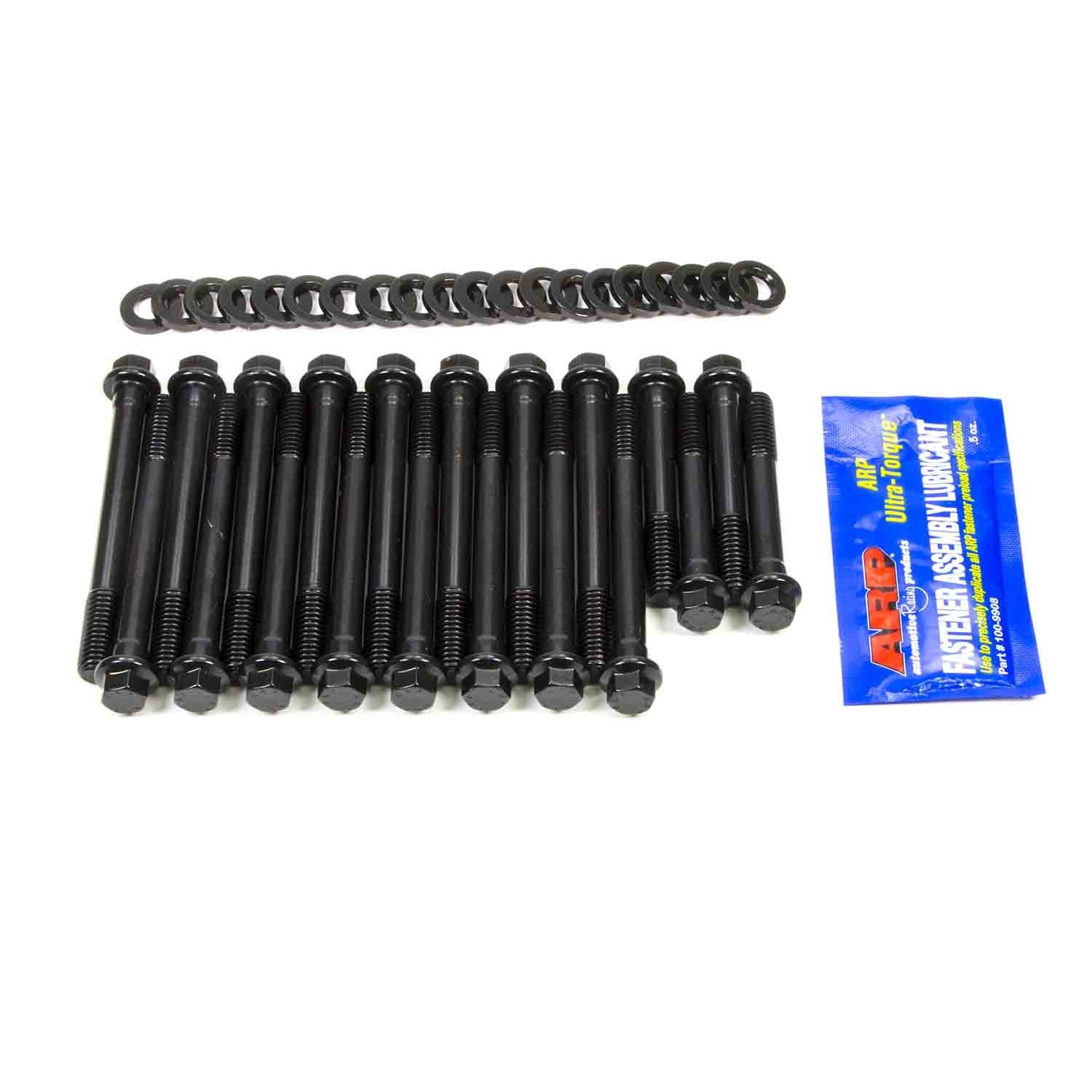ARP High Performance Series Cylinder Head Bolt Kit - 7/16 in Bolt - Hex Head - Chromoly - Black Oxide - Oldsmobile V8