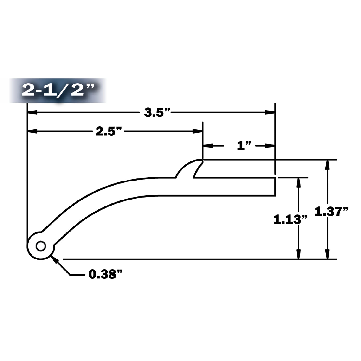 Pacer Performance Flexy Flares Fender Flare 2-1/2" Wide 58" Long Screw-In - Rubber
