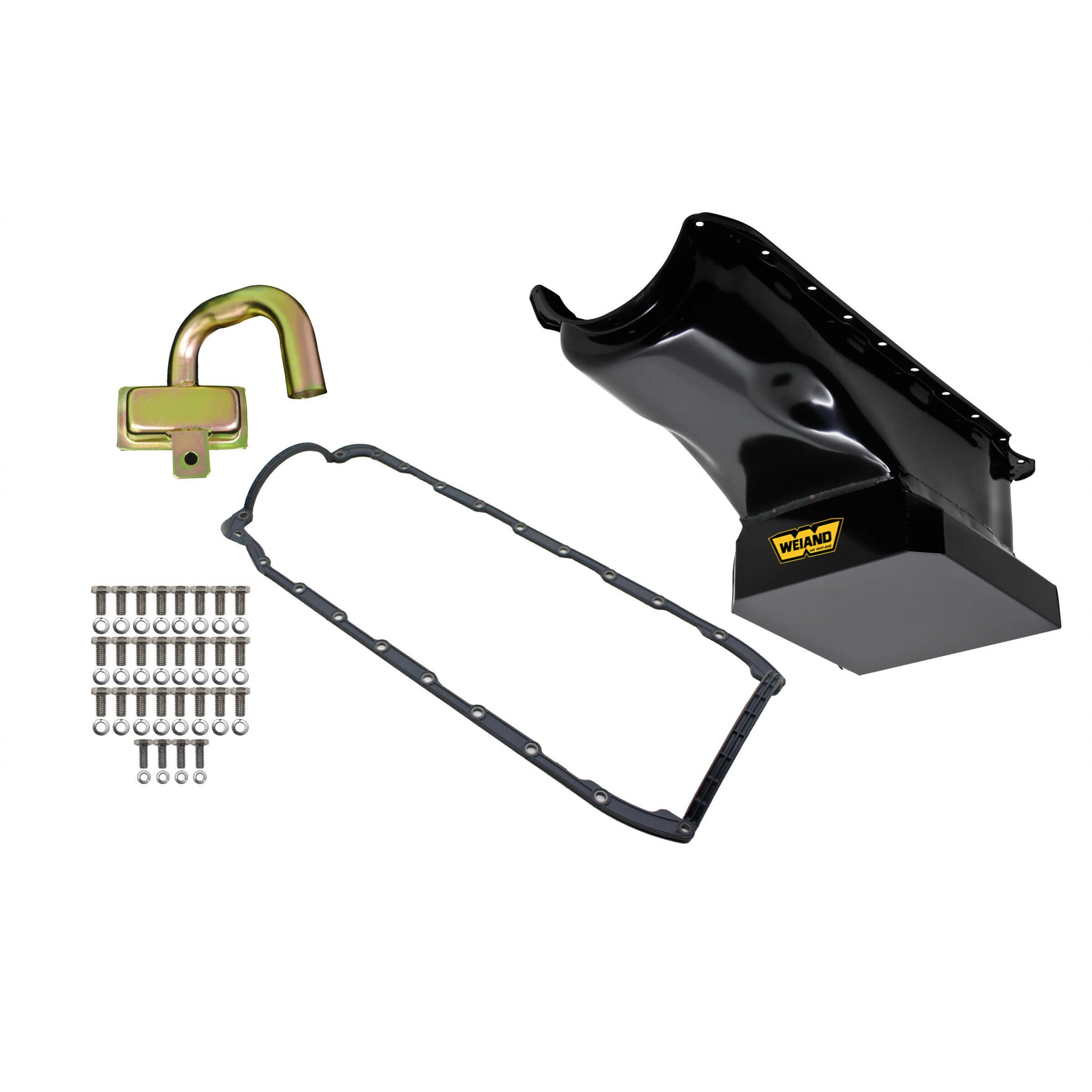 Weiand 6 Quart Oil Pan Kit BB Chevy Black Finish