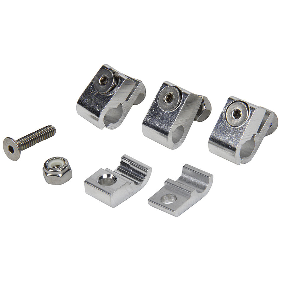Allstar Performance Universal Aluminum Line Clamps - 1/4" - 4 Pack