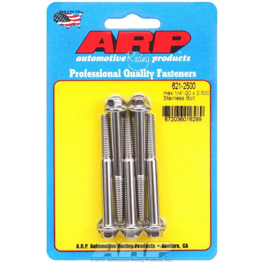 ARP S/S Bolt Kit - 6pt. (5) 1/4-20 x 2.500