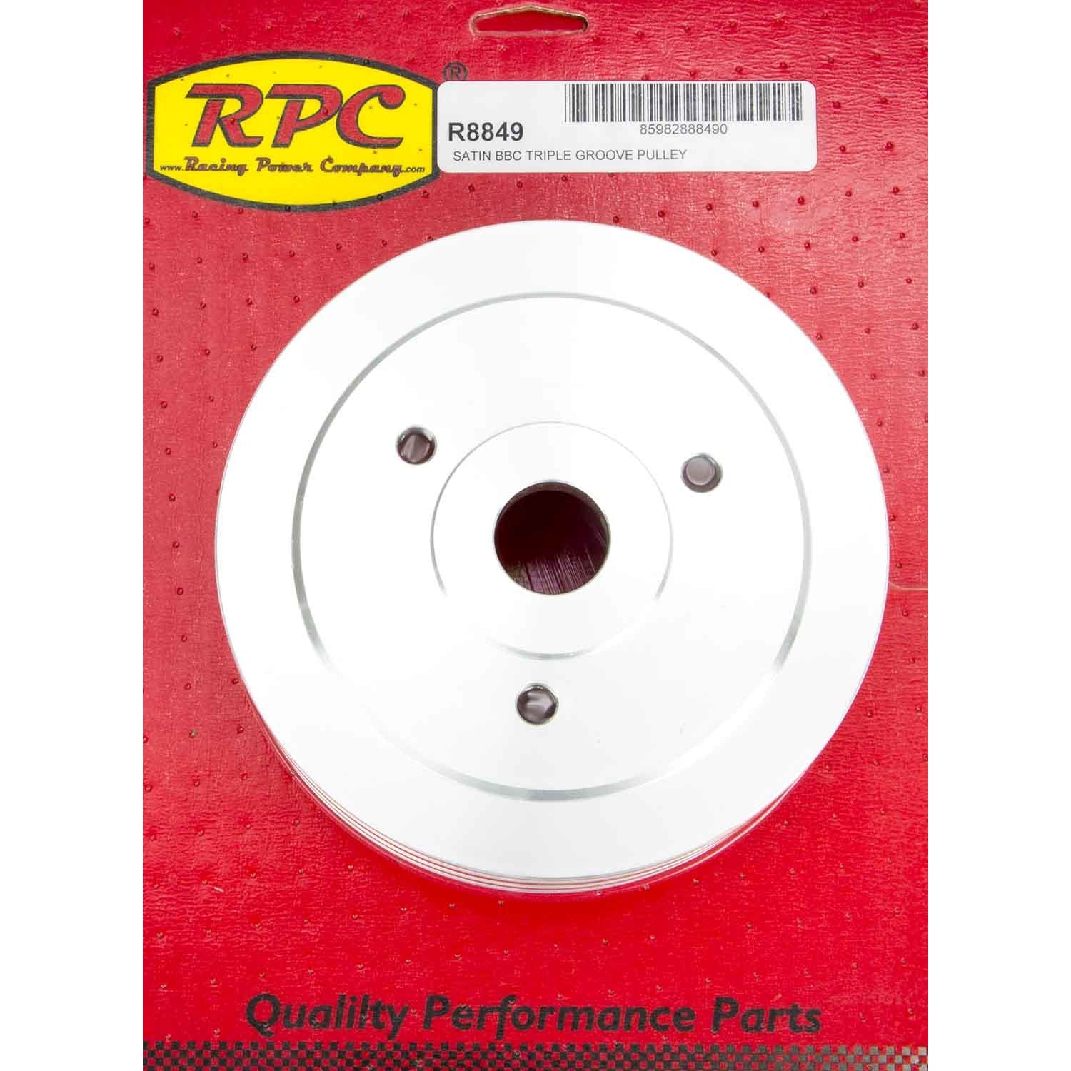 Racing Power Co-Packaged BBC SWP Triple Groove Lower Pulley Satin