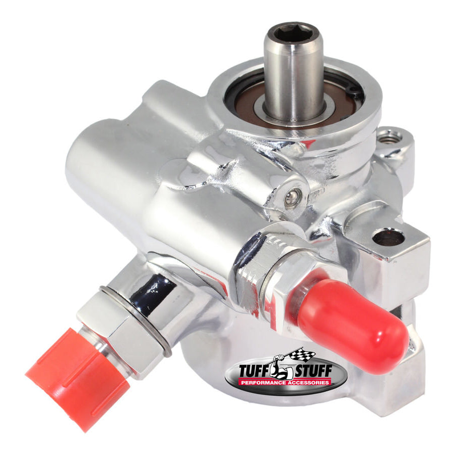 Tuff-Stuff GM Type 2 Power Steering Pump - 3 gpm - 1200 psi - Chrome - Universal 6175ALD