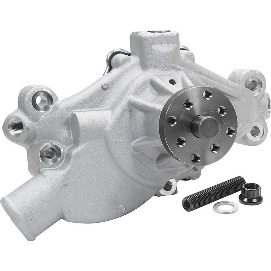 Allstar Performance SBC Corvette Style Water Pump 1971-82 - 3/4" Shaft w/ Bypass Ports And Cam Stop Hardware