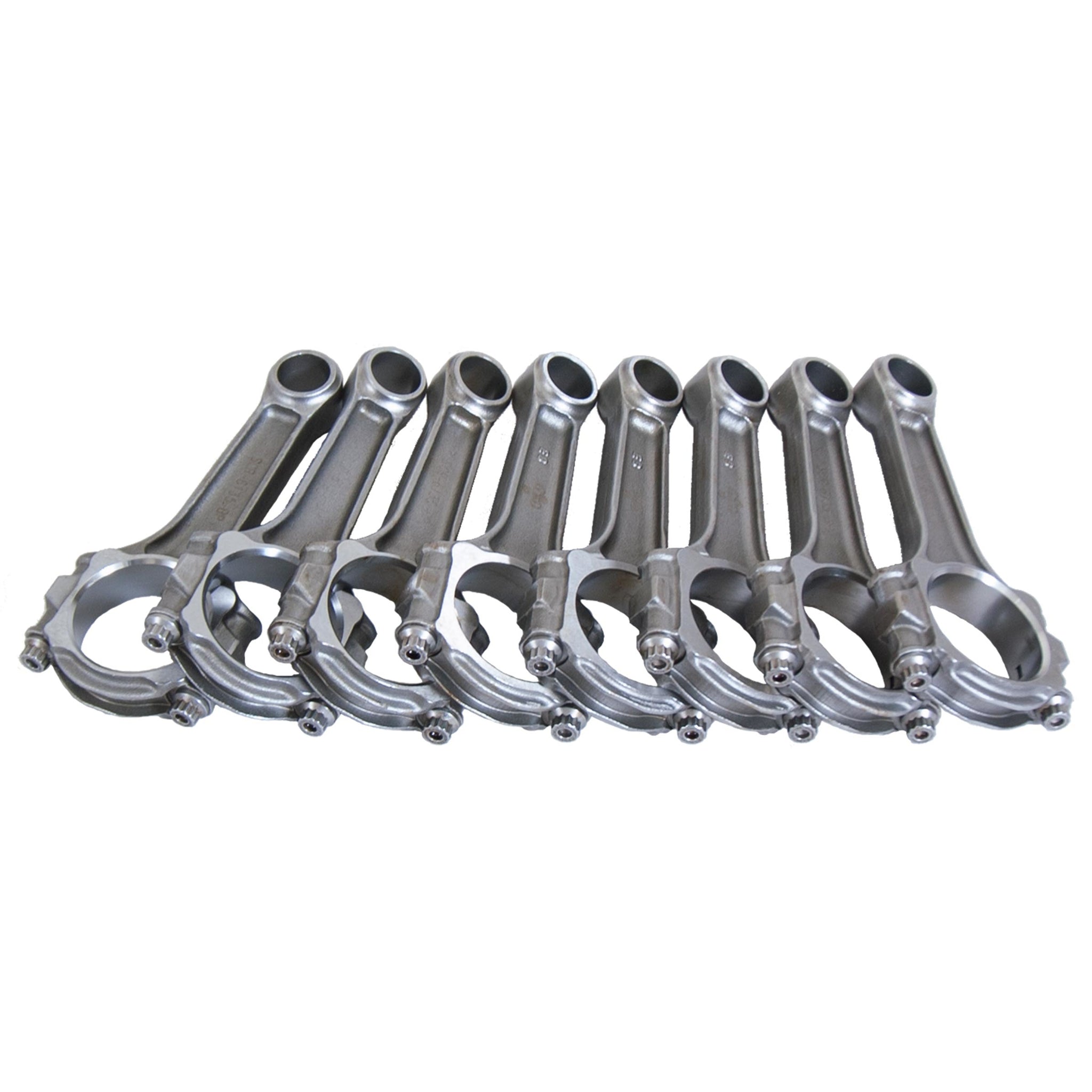 Eagle SIR I-Beam Connecting Rod - 6.135 in Long - Press Fit - 7/16 in Cap Screws - Forged - Big Block Chevy - Set of 8