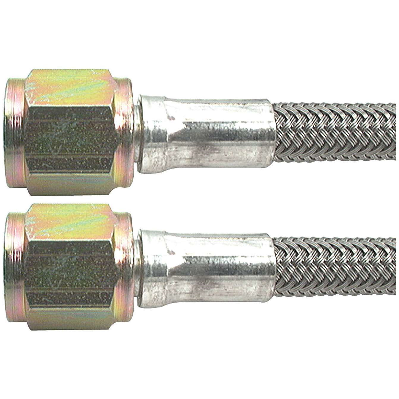 Allstar Performance 15" -4 Braided Stainless Steel Line w/ -4 Straight Ends