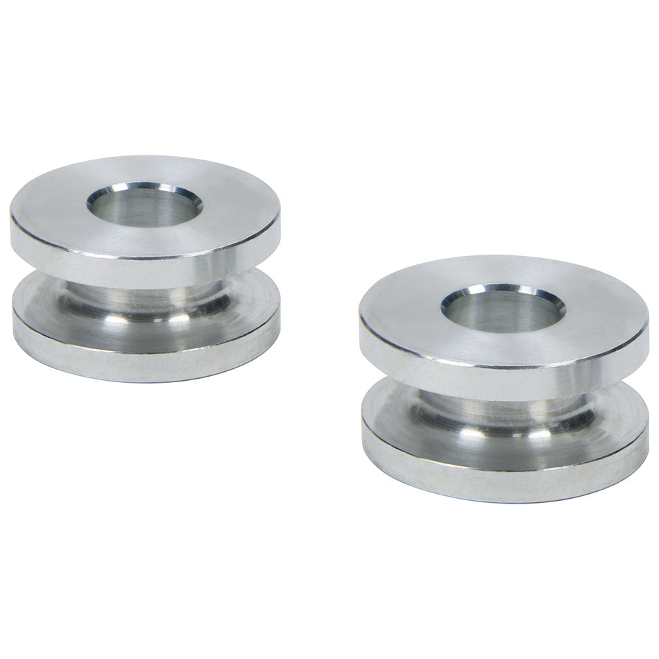 Allstar Performance Hourglass Spacers - Aluminum - 3/8" I.D. x 1" O.D. x 1/2" (Pair)