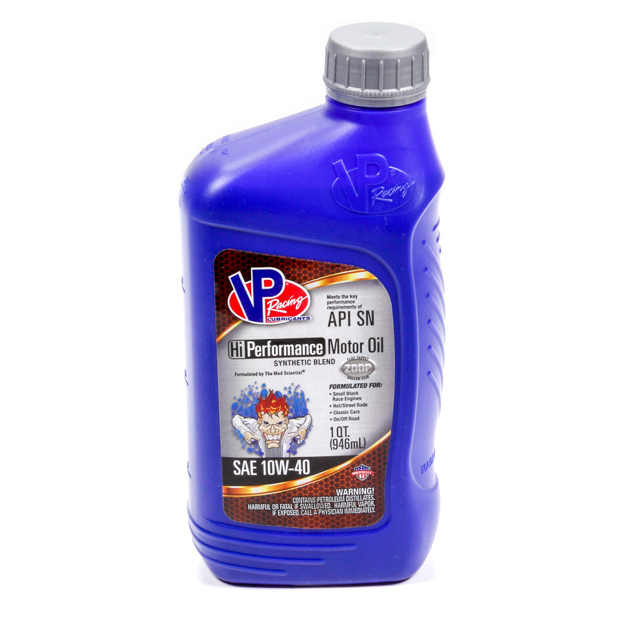 VP Racing Hi-Performance Synthetic Blend Motor Oil - 10W40 - 1 Quart