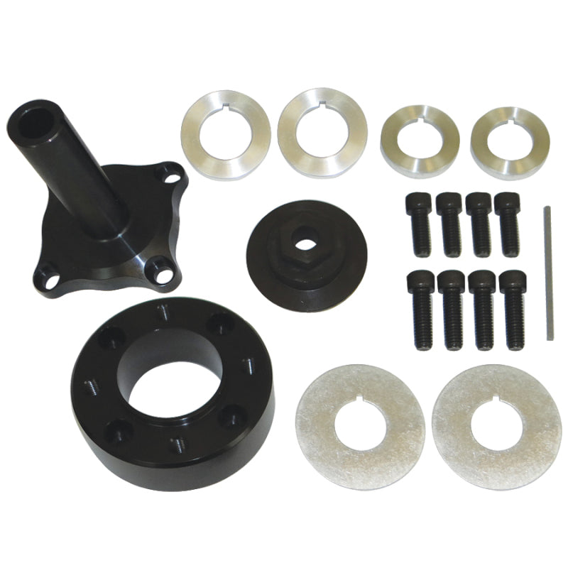 Moroso Performance Products 3-1/2" Long Mandrel Crank Mandrel Drive Kit Guides/Hardware/Spacers Aluminum Black Anodize