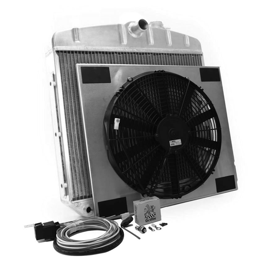 Griffin Thermal Products Radiator Combo Unit GM 55-57 Chevy