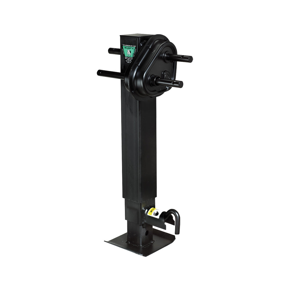 Bulldog Bulldog 2-Speed Square Trailer Jack - Sidewind - 12-1/2 in of Travel - 12000 lb Capacity - Crank Required - Black