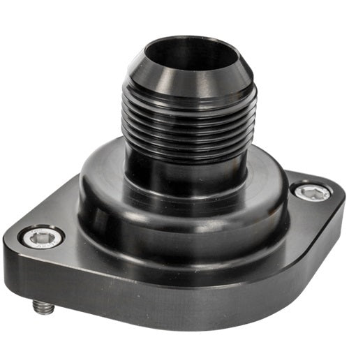 Billet Specialties LS Thermostat Housing w/ 1-06 AN Male Nipple Black