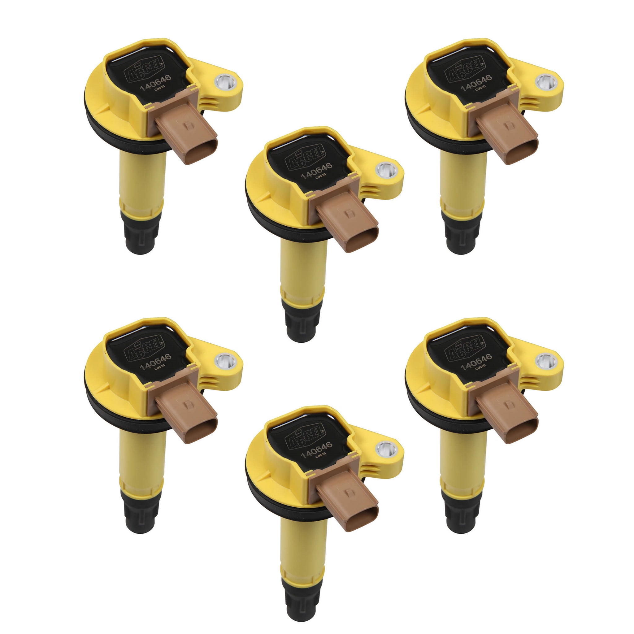ACCEL Coil - Ford 3.5L V6 EcoBoost 6pk - Yellow