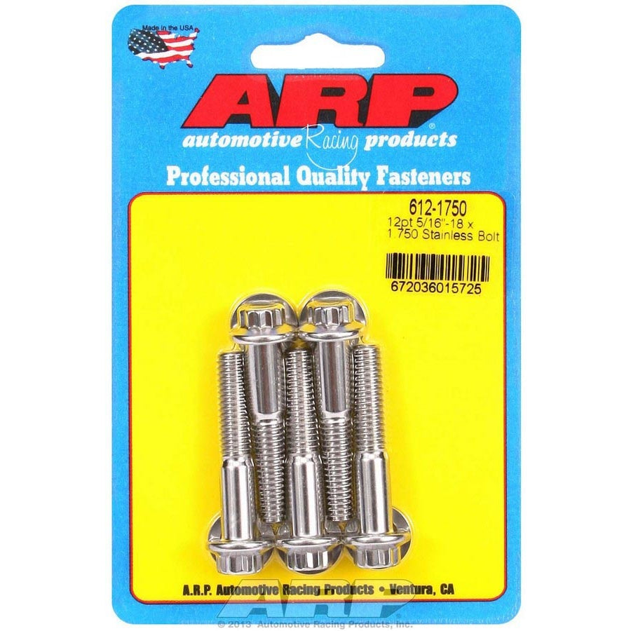 ARP Stainless Steel Bolt Kit - 12 Point (5) 5/16-18 x 1.750