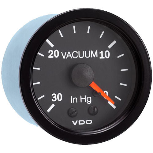 VDO Vision Vacuum Gauge 0-30" HG Mechanical Analog - 2-1/16" Diameter