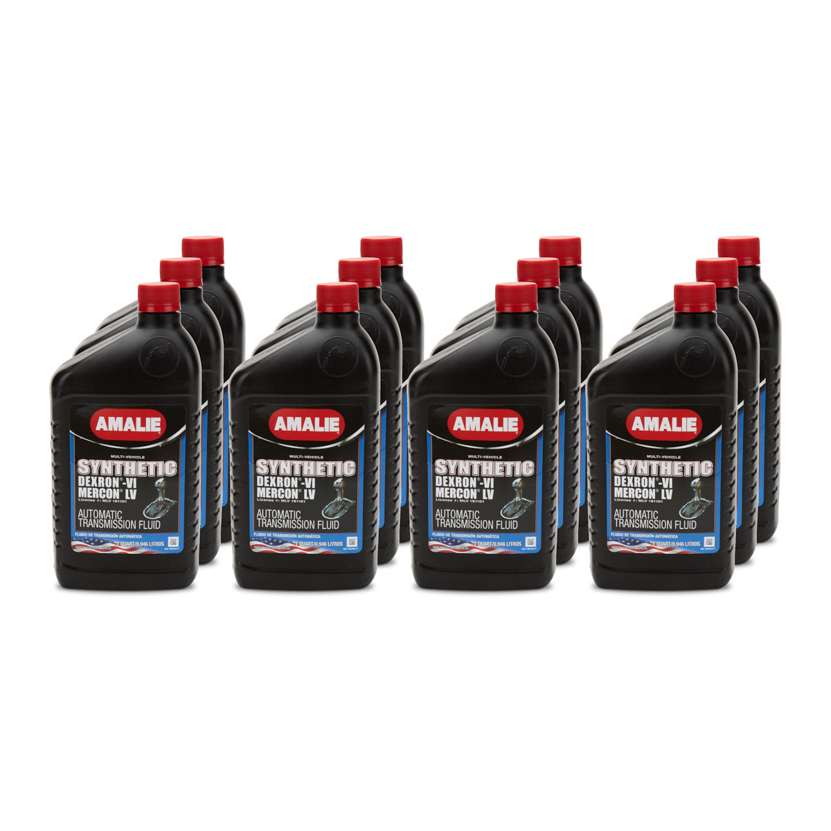 Amalie Dexron VI Synthetic ATF Transmission Fluid - 1 Quart Bottle (Case of 12)