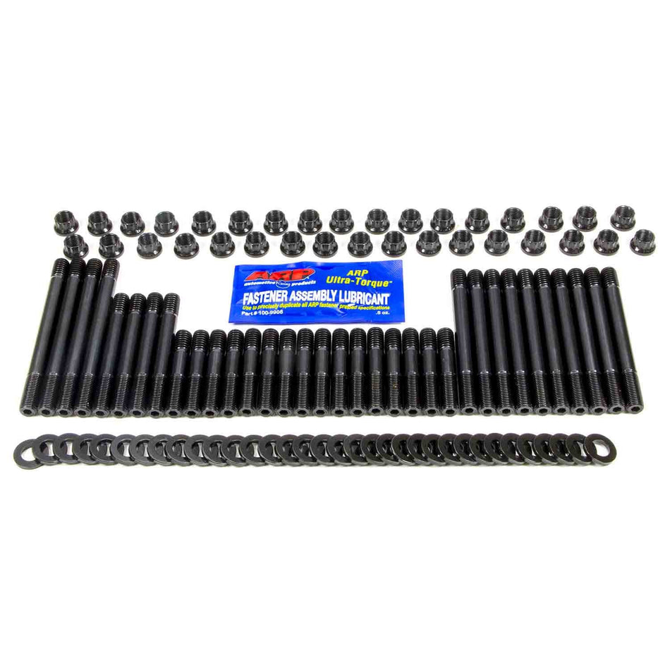 ARP Cylinder Head Stud Kit - 12 Point Nuts - Chromoly - Black Oxide - Aftermarket Head - Small Block Chevy 234-4306