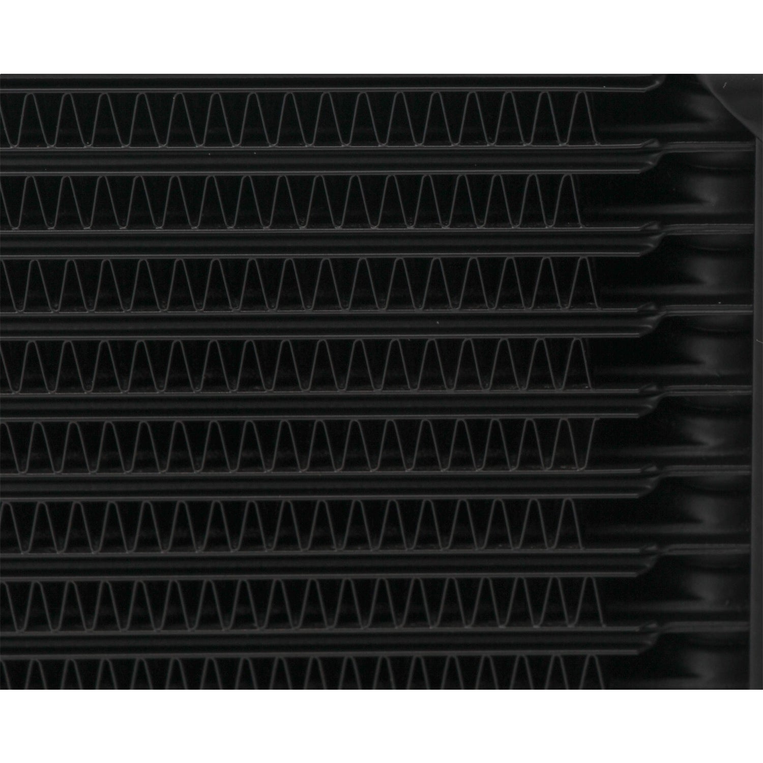 Earl's Ultrapro Oil Cooler - 1.390 x 13.000 x 4.380 in - Plate Type - 34 Row - 10 AN Female O-Ring Inlet/Outlet - Black