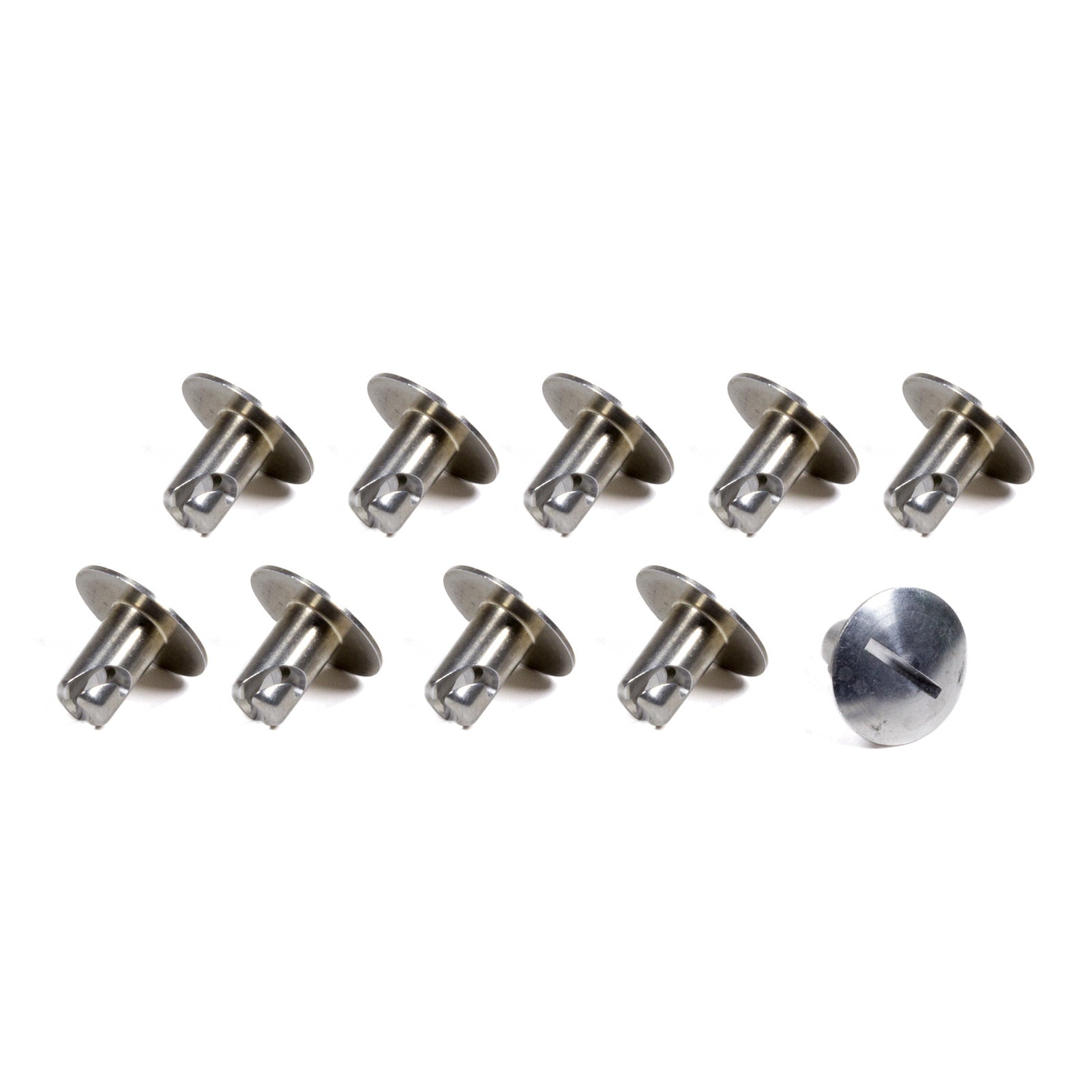 Triple X Race Co. Large Flush Head Quick Turn Fastener Slotted 7/16 x 0.500" Aluminum - Natural