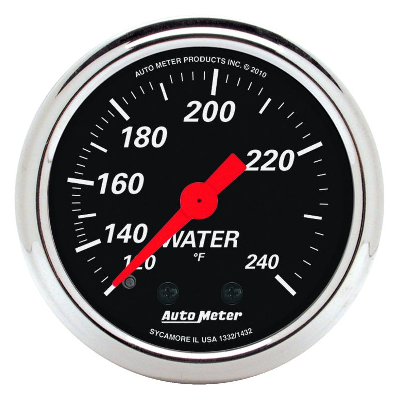 Auto Meter 2-1/16" Designer Black Water Temp Gauge - 120-240